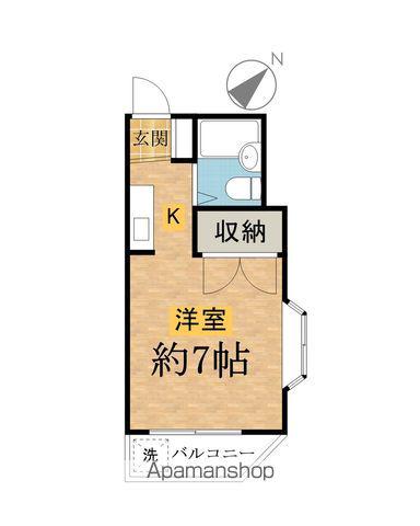 甲ノ原セントジュエル(ワンルーム/3階)の間取り写真