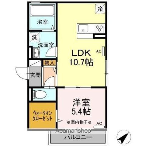イデアーレ・ココン(1LDK/3階)の間取り写真