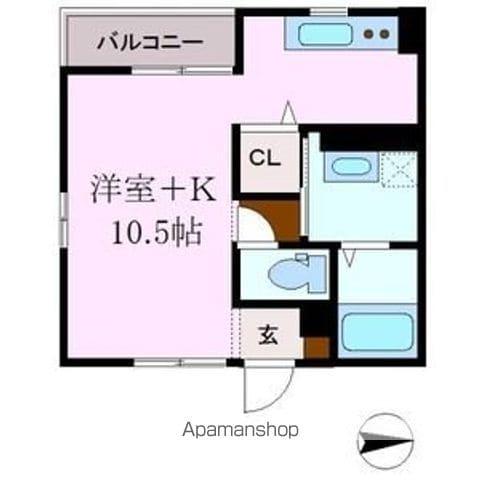 クレールシャンブルⅡ(1K/1階)の間取り写真