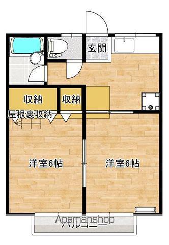 テラヴィⅠ(2K/2階)の間取り写真