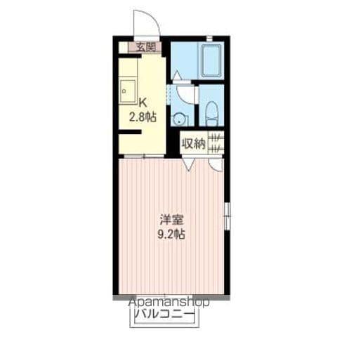 メゾンボヌール(1K/2階)の間取り写真