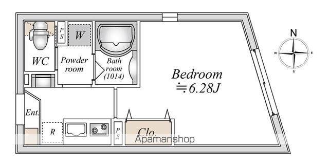 LIVEFLAT巣鴨(1K/1階)の間取り写真