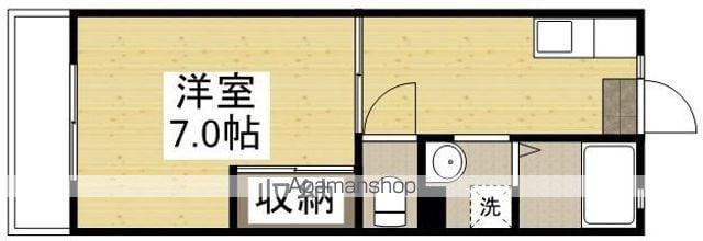 エトワール西川原(1K/2階)の間取り写真