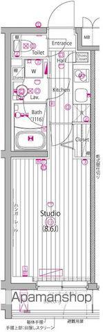 ガーラ・グランディ小竹向原(1K/1階)の間取り写真