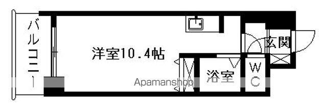 クリオ行啓通参番館(ワンルーム/3階)の間取り写真