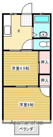 シンハイツ(2K/2階)の間取り写真