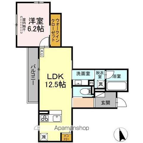 SAKURA TERRACE(1LDK/2階)の間取り写真