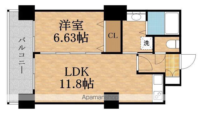NORDEN TOWER SHINOSAKA PREMIUM(1LDK/14階)の間取り写真