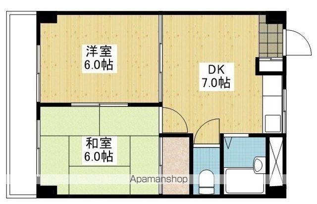 コーポカワモト2(2DK/2階)の間取り写真