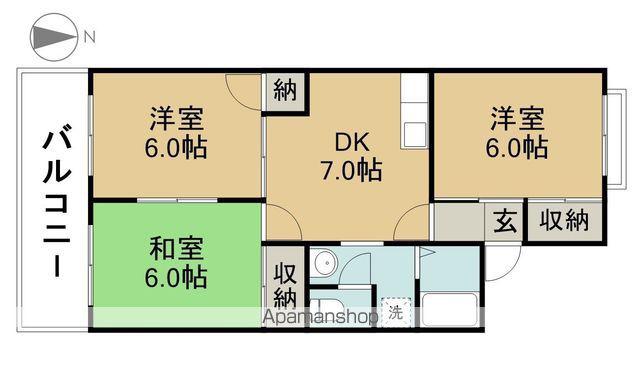 エーデルハイム78(3DK/2階)の間取り写真