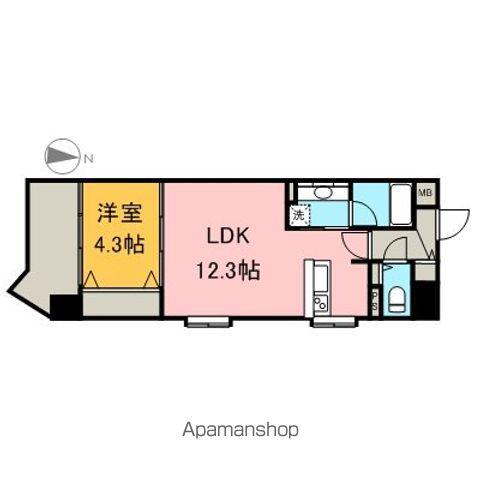 シャトー&ホテル 名駅南1ST(1LDK/3階)の間取り写真