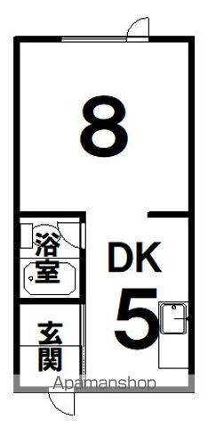 ハイツシエスタ(1DK/2階)の間取り写真