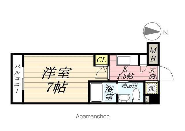 MAJORLAND横濱鶴見(1K/6階)の間取り写真
