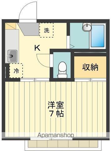 ゼルコーバ新町(1K/2階)の間取り写真