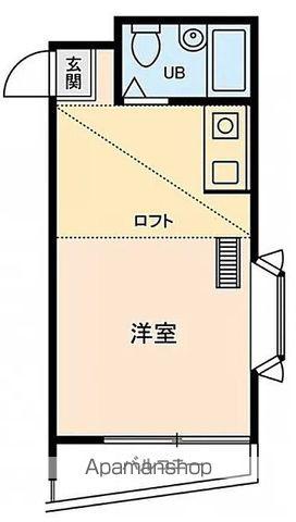 クロノス北烏山(ワンルーム/1階)の間取り写真
