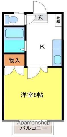 バチュラーⅡ(1K/1階)の間取り写真