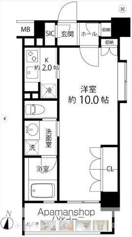 リリエンベルグ目白壱番館(1K/2階)の間取り写真