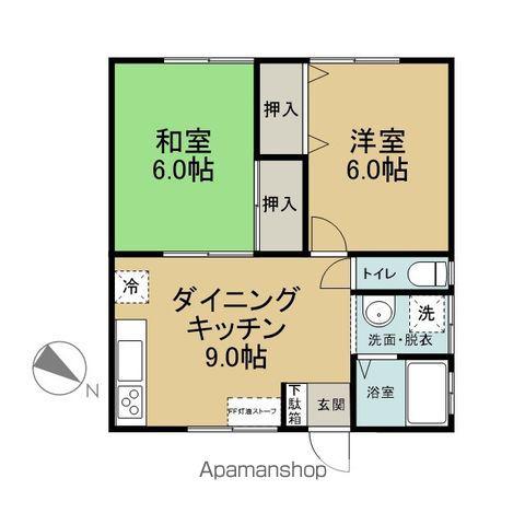 泉荘(2DK/1階)の間取り写真