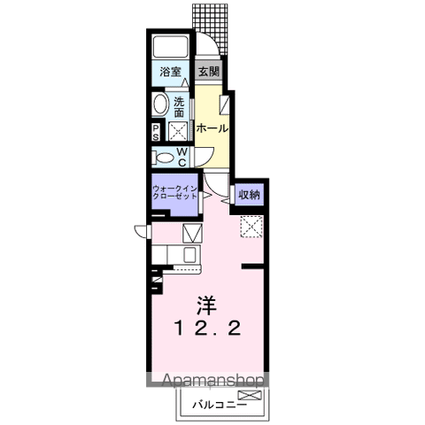 PLAINCERISIER A(ワンルーム/1階)の間取り写真