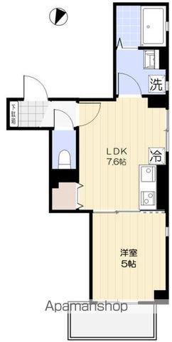 MS武蔵小山(1DK/3階)の間取り写真