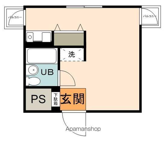 静岡鉄道静岡清水線 県立美術館前駅 徒歩7分 3階建 築38年(ワンルーム/3階)の間取り写真