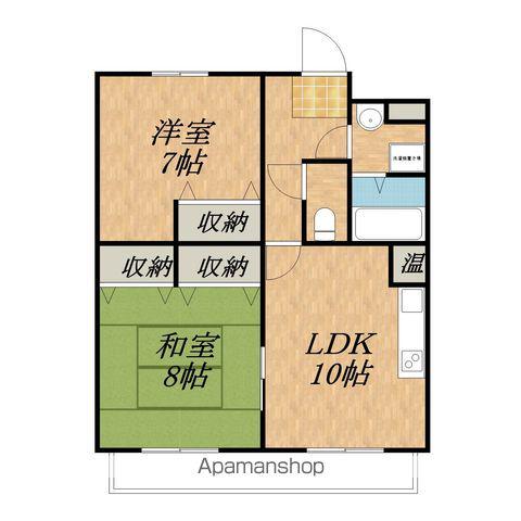 レジデンス市田(2LDK/2階)の間取り写真