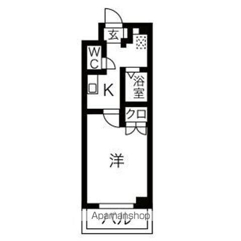 セントラルハイツ内山(1K/3階)の間取り写真