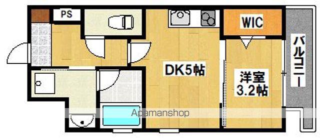 ラシーヌ住吉大社(1DK/2階)の間取り写真