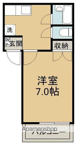 フレグランス己斐(1K/1階)の間取り写真