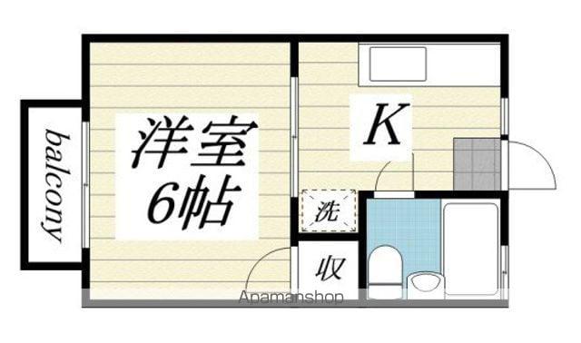 フローラル花荵(1K/2階)の間取り写真