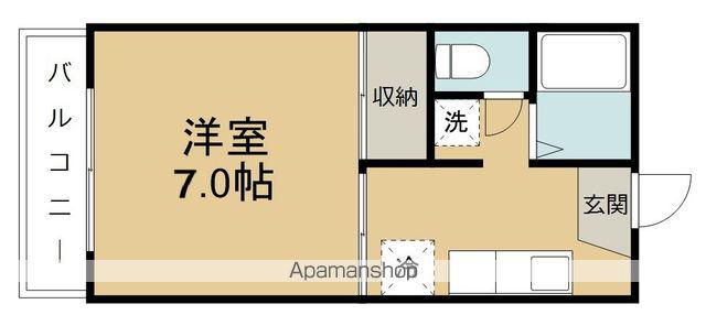 ホクトブランカ北山(1K/2階)の間取り写真