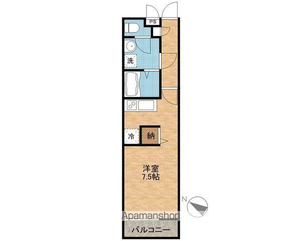 リブリ・加倉(1K/2階)の間取り写真