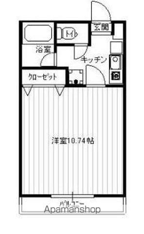HIRAIハイツA棟(1K/1階)の間取り写真