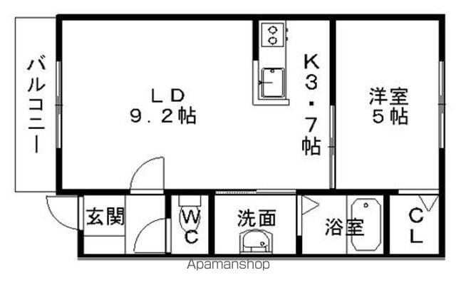 ラパーチェ813(1LDK/1階)の間取り写真