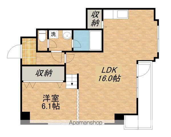 ローズマンション(1LDK/2階)の間取り写真