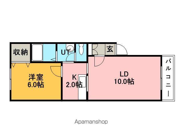 ヴィラ・マーレ(1LDK/3階)の間取り写真