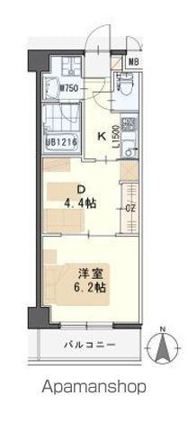 マスダビル(1DK/5階)の間取り写真