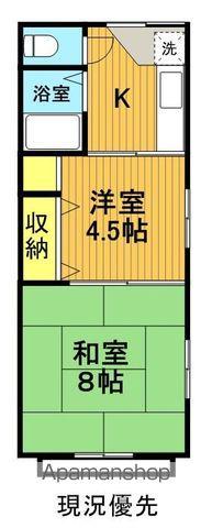 ファミーユさつき(2K/2階)の間取り写真