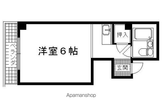 高倉ハイツ(1K/4階)の間取り写真