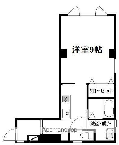 メゾン白銀(1K/3階)の間取り写真