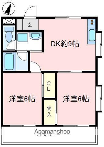 アインステージ(2DK/2階)の間取り写真