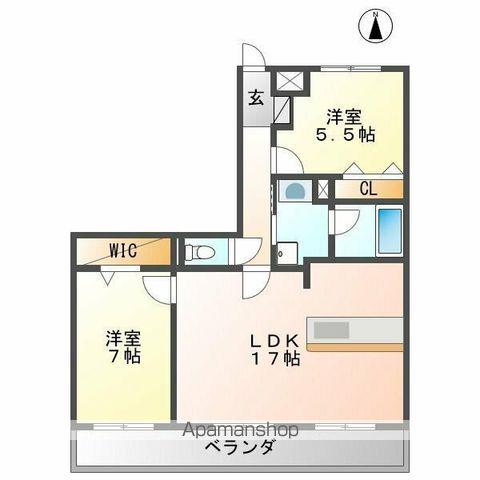 BENVENUTOCHUO3(2LDK/1階)の間取り写真