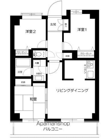 BRANSSICA練馬豊島園Ⅰ(3LDK/3階)の間取り写真