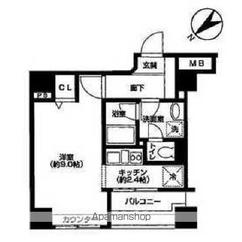 A K レジデンス(1K/6階)の間取り写真