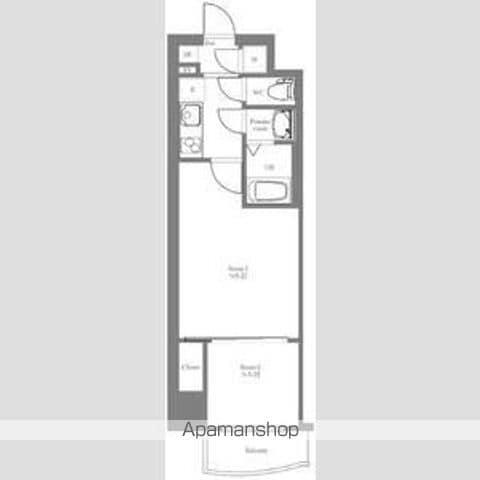 エグゼ難波東(2K/12階)の間取り写真
