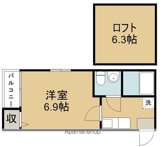 KSPACE文化町(1K/2階)の間取り写真