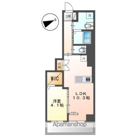 ベルク栄(1LDK/5階)の間取り写真
