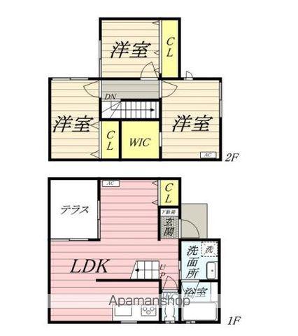 福井鉄道福武線 田原町駅(福井) 徒歩7分 2階建 築10年(3LDK)の間取り写真