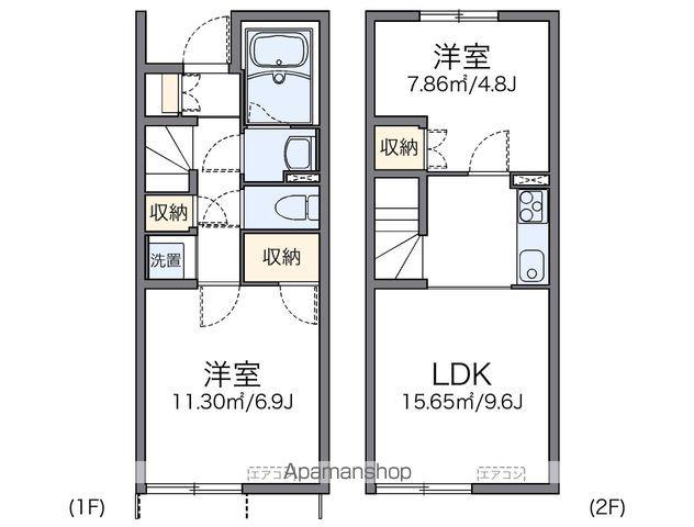 レオネクストファーストS(2LDK/1階)の間取り写真