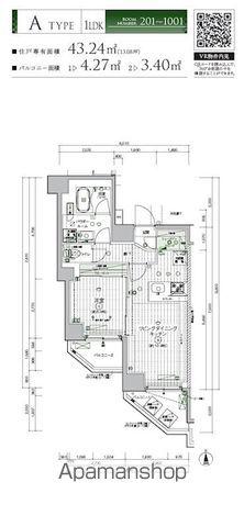メインステージ東向島Ⅱ(1LDK/4階)の間取り写真